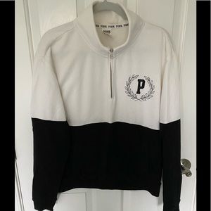 Pink VS Women’s 1/4 ZIP Sweatshirt. Sz. M